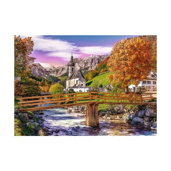 Trefl- Bavière dautomne 1000 Pièces Paysage de Montagne Pic Belle Vue DIY Divertissement Créatif Cadeau Amusement Puzzles Cl