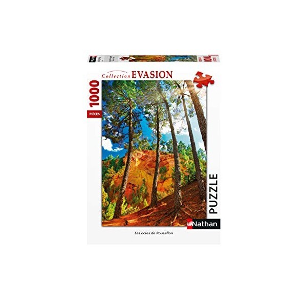 Nathan - Puzzle 1000 pièces - Les ocres de Roussillon - Adultes et enfants dès 14 ans - Puzzle de qualité supérieure - Encast