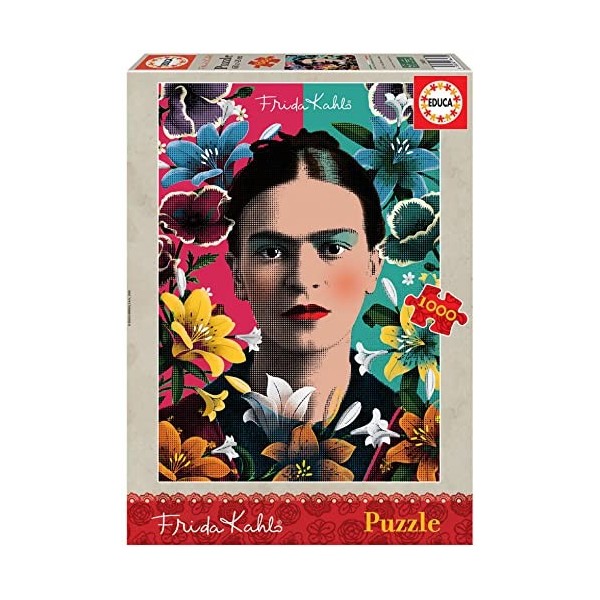 Educa - Puzzle de 1000 pièces pour Adultes | Serie Frida Kahlo. Comprend Fix Puzzle Tail pour laccrocher Une Fois lassembla