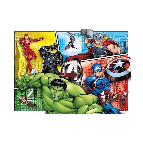 Clementoni- Supercolor Puzzle-The Avengers-2 x 60 piéces- 21605