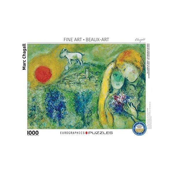 Eurographics Puzzle 1000 pièces « Marc Chagall : Les Amoureux de Vence », Multicolore