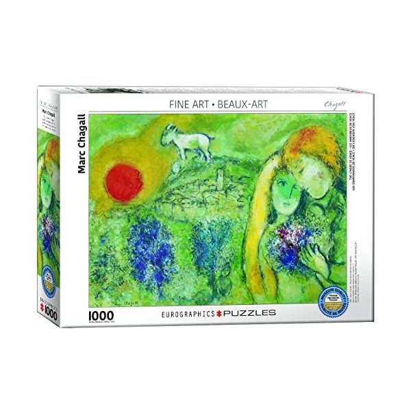 Eurographics Puzzle 1000 pièces « Marc Chagall : Les Amoureux de Vence », Multicolore