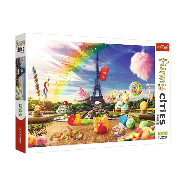 Trefl, Puzzle, Süßes Paris, 1000 Teile, Funny Cities, Premium Quality, für Erwachsene und Kinder AB 12 Jahren