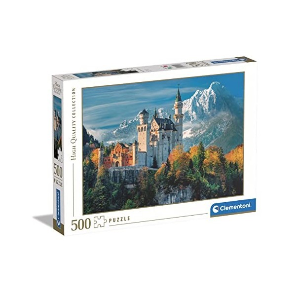 Clementoni - Château Neuschwanstein - Puzzle de 500 Pièces - Jeu de Patience et de Réflexion - Format Paysage - Image Net - 4