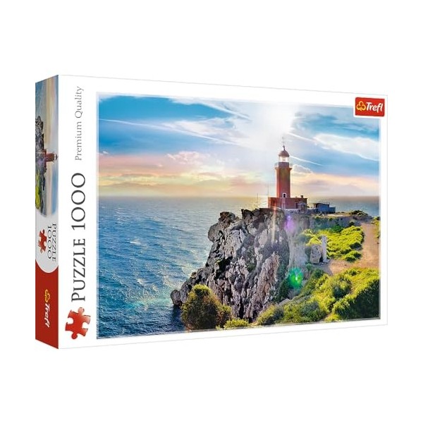 Trefl 1000 Pièces Grèce Vue sur la Colline Falaise Surface de leau DIY Divertissement Créatif Cadeau Puzzle Classique pour A