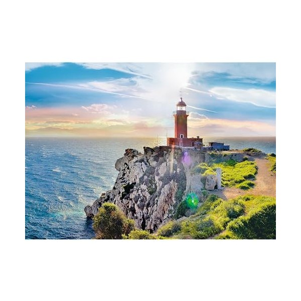 Trefl 1000 Pièces Grèce Vue sur la Colline Falaise Surface de leau DIY Divertissement Créatif Cadeau Puzzle Classique pour A