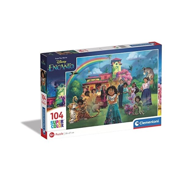 Clementoni- Disney Encanto Supercolor Encanto-104 Pièces, Enfants 6 Ans, Puzzle Dessin Animé-Fabriqué en Italie, 25746