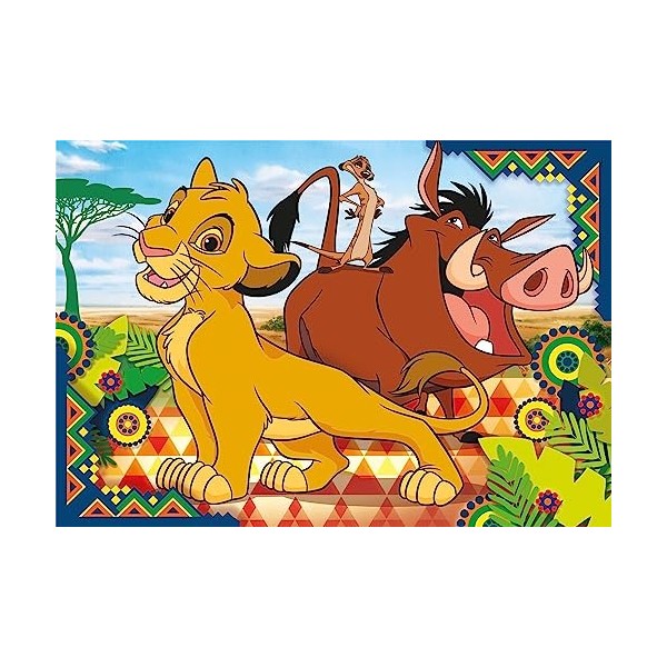 Clementoni Supercolor Puzzle-Lion King-2 x 60 piéces-Disney, 21604, Multicolore, 340 gr