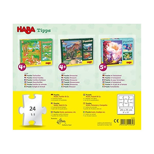 HABA - Puzzles Koala, paresseux - 4 ans et plus - 306480