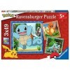 Ravensburger - Puzzle pour enfants - 3x49 pièces - Salamèche, Bulbizarre et Carapuce / Pokémon - Dès 5 ans - Puzzle de qualit