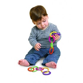 BSM Edushape- Chainons Texturés Jeu de Constuction, Ed 921050, Multicolore