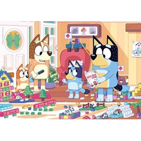 Clementoni- Bluey Supercolor Puzzle-Bluey-104 Pièces, Enfants 6 Ans, Puzzle Dessin Animé-Fabriqué en Italie, 27167, Multicolo