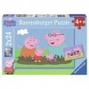 Ravensburger - Puzzle Enfant - Puzzles 2x24 p - La vie de famille - Peppa Pig - Dès 4 ans - 09082, Multicolore, moyen
