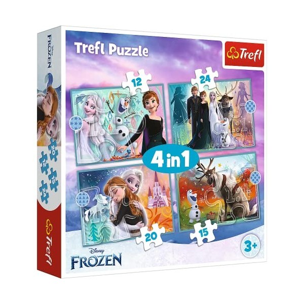 Trefl-pour Les Enfants à partir de 3 Ans Puzzle, 34381, Le Monde Incroyable La Reine des neiges Disney Frozen 2