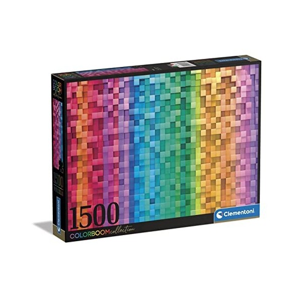 Clementoni 1000pzs Does Not Apply Colorboom Collection Pixel 1500 pièces, Gradient, Divertissement Adulte, Puzzle coloré-fabr