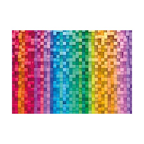 Clementoni 1000pzs Does Not Apply Colorboom Collection Pixel 1500 pièces, Gradient, Divertissement Adulte, Puzzle coloré-fabr