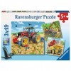 Ravensburger - 80120 - Puzzle Tracteurs Et Machines De Chantiers 3x49 Pièces