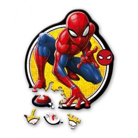 Trefl- Wood Craft Spiderman Puzzle, 20204, Multicolour