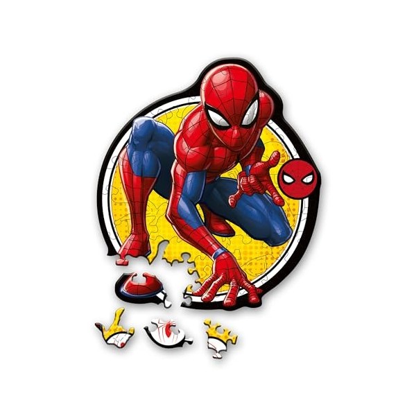 Trefl- Wood Craft Spiderman Puzzle, 20204, Multicolour