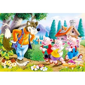 Castorland - B-06519-1 - Puzzle - Les Trois Petits Cochons - 60 Pièces