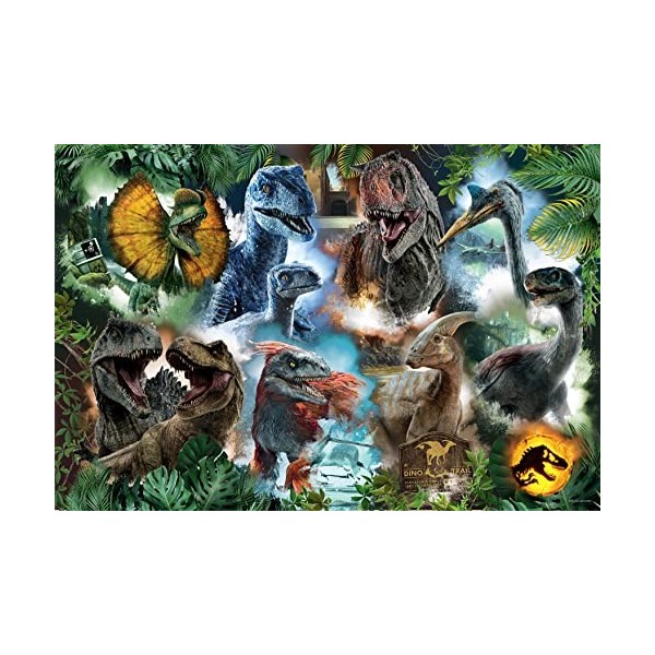 Tréfl - Jurassic World Dominion, Dinosaures Préférés - Puzzle 300 Pièces - Puzzles avec Dinosaures, Jurassic Park, Divertisse