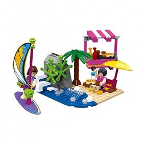 Modbrix Blocs de construction Beach Surf avec minifigurines, 165 blocs de serrage