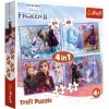 Trefl- Eine Reise ins Unbekannte, Frozen 2 35 à 70 Pièces 4 Sets pour Enfants à partir de 4 Ans Puzzle, Single, 34323, Voyage