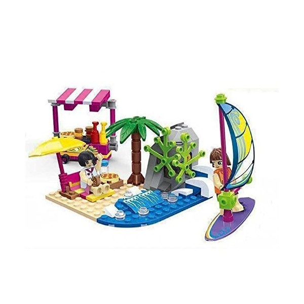 Modbrix Blocs de construction Beach Surf avec minifigurines, 165 blocs de serrage