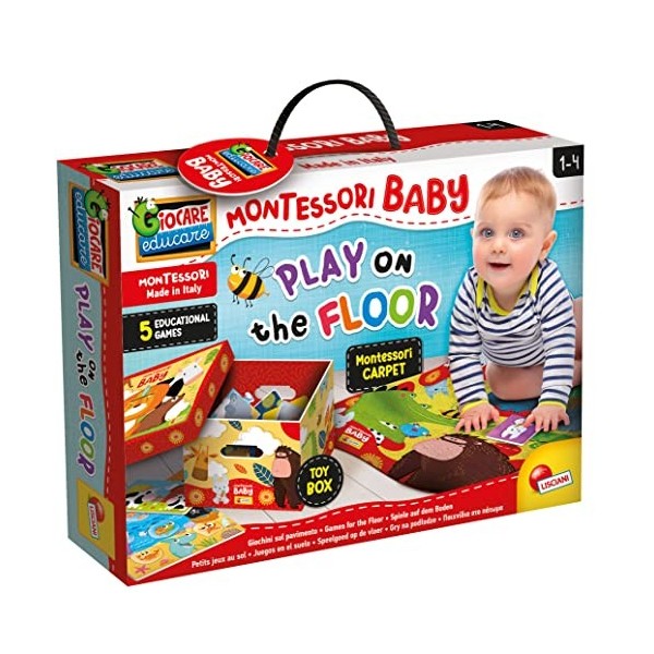 Lisciani - Montessori Baby - Puzzle Tactile - Jeu Educatif - 6 Puzzles de 4 Pièces Chacun - Pour Enfants de 1 à 4 ans