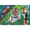 Trefl-300 Pièces Puzzle, 23007, Animaux étonnants