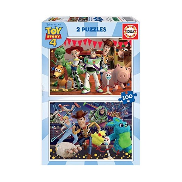 Educa - 2 Puzzles per Enfant de 100 pièces | Toy Story 4. Composé de Grandes pièces Parfaitement finies. Recommandé à partir 