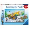 Ravensburger - 78028 - Puzzle Excavatrice Et Tracteur De Fôret 2x24 Pièces