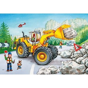 Ravensburger - 78028 - Puzzle Excavatrice Et Tracteur De Fôret 2x24 Pièces