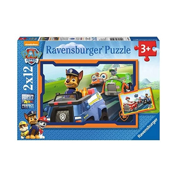 Ravensburger - Puzzle Enfant - Puzzles 2x12 p - Ryder et la Pat‘Patrouille - Dès 3 ans - 07591