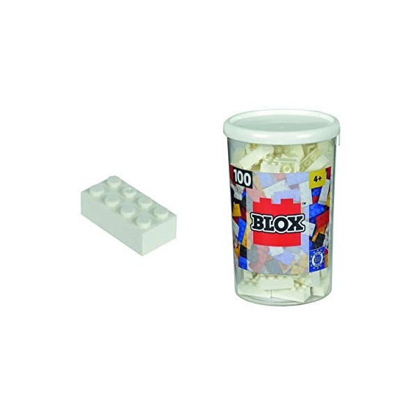 Simba - 104118915 - Ensemble de Blocs de Construction - Blox 8 - 100 Pièces - Blanc