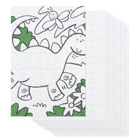 Lithyc 10 PièCes de Puzzle Blanc, Puzzle par Sublimation,Puzzle à Peindre pour Enfants de 10 X 15 Cm, Puzzles à Faire Soi-MêM
