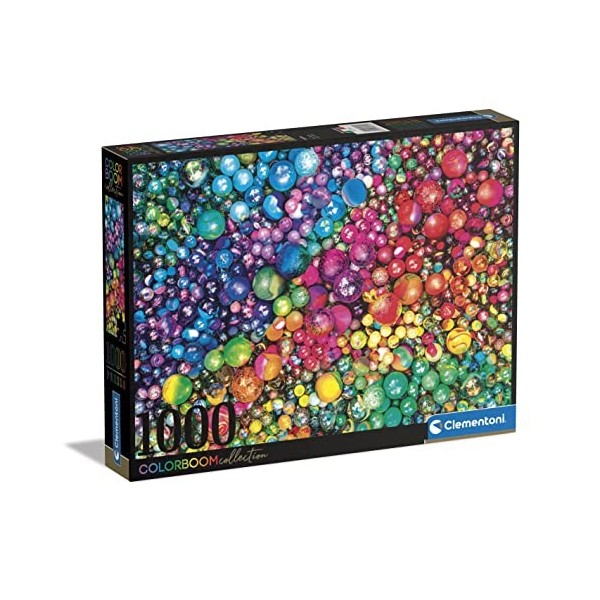 Clementoni Canicas 1000pzs Does Not Apply Colorboom Collection Marbles 1000 pièces, Gradient, Divertissement Adulte, Puzzle c