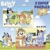 Educa - Bluey : Lot de 2 puzzles en bois pour enfants de 50 pièces chacun. Dimensions : 28 x 20 cm. Composé de grandes pièces