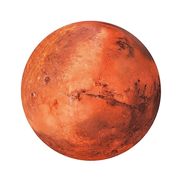 Clementoni Round Space Collection-Mars Adulte 500 pièces Marte, Rond-fabriqué en Italie, Puzzle planète, 35107, Multicolore