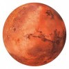 Clementoni Round Space Collection-Mars Adulte 500 pièces Marte, Rond-fabriqué en Italie, Puzzle planète, 35107, Multicolore