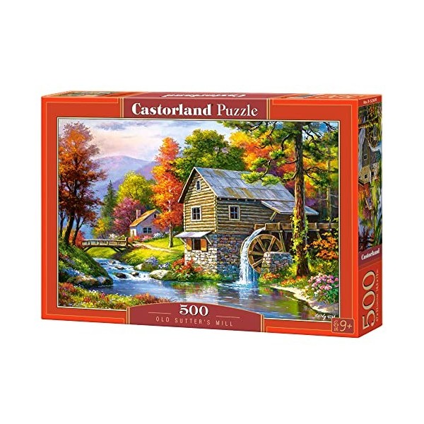 Castorland- Old Sutters Mill, Puzzle 500 pièces, B-52691, Multicolore, 35 x 25 x 5 cm