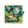 DJECO- Dschungel emboîtable Puzzle Jungle, DJ01810, Multicolore