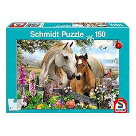 Schmidt Spiele 56421 Mare and Foal, 150 Pieces Childrens Puzzle, coloré