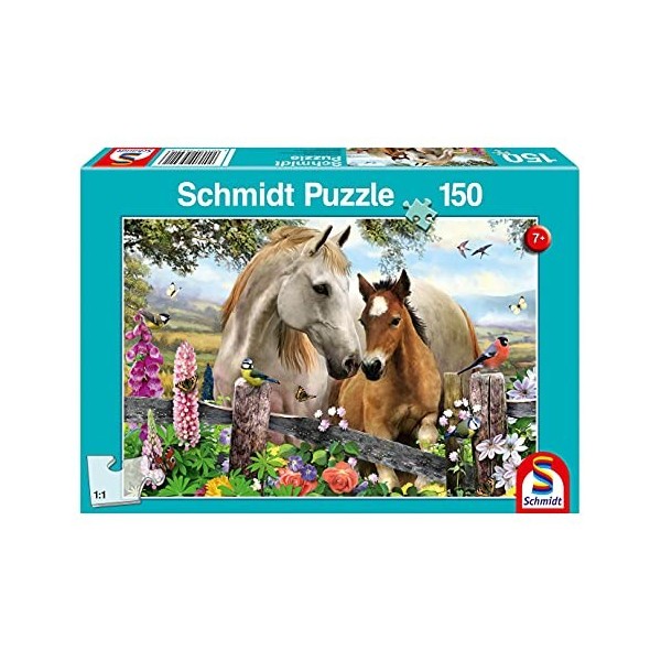 Schmidt Spiele 56421 Mare and Foal, 150 Pieces Childrens Puzzle, coloré