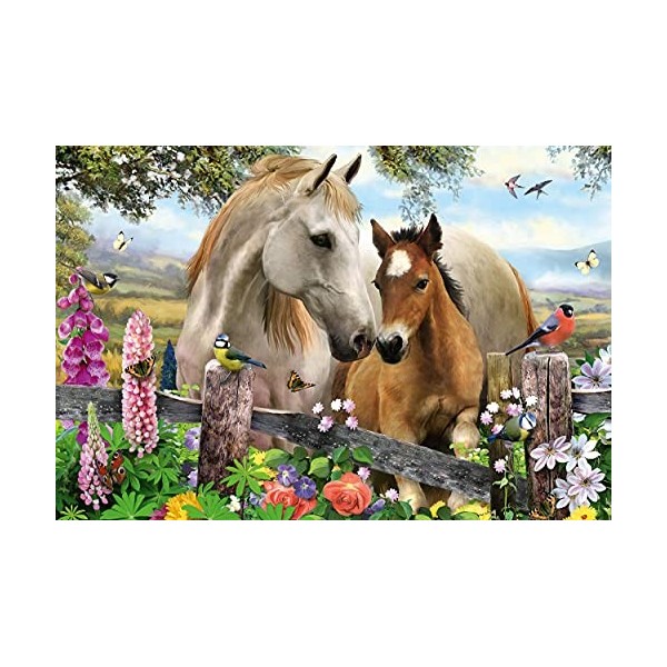 Schmidt Spiele 56421 Mare and Foal, 150 Pieces Childrens Puzzle, coloré