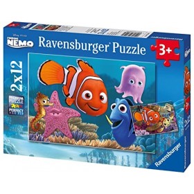 Ravensburger - 07556 - Puzzle Enfant Classique -Le monde de Nemo - 2 x 12 Pièces