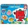 Educa - Baby Puzzles Monsieur Madame. Lot de 5 Puzzles progressifs pour bébés de 3 à 5 pièces pour lapprentissage avec diffé