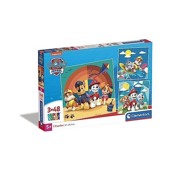 Clementoni - 25291 - Puzzles Pat Patrouille - 3x48 Pièces - Jeu Educatif, de Réflexion et de Patience - Image de Qualité - 2