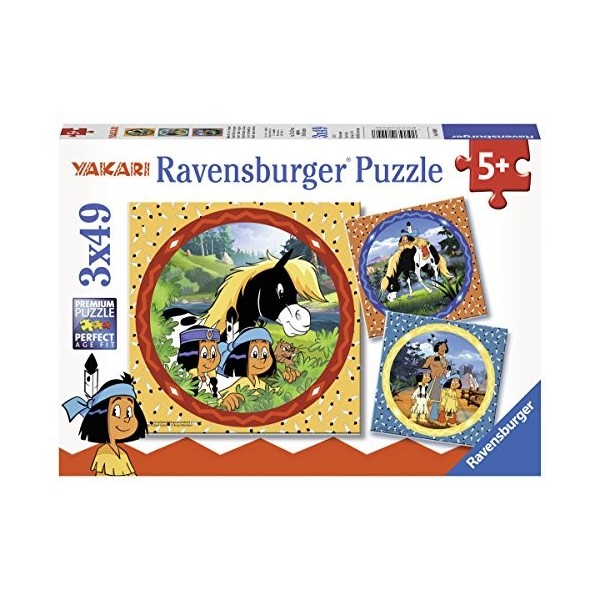 Ravensburger - 80007 - Puzzle "Yakari Lindien" 3x49 Pièces