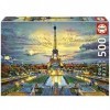 Educa - Tour Eiffel | 500 pièces Puzzle. Mesure : 48 x 34 cm. Comprend Fix Puzzle Tail pour laccrocher Une Fois lassemblage